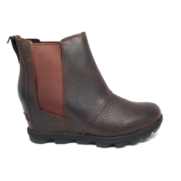 Sorel Joan Of Arctic Wedge Chelsea Boots in Burro - Picture 2 of 7